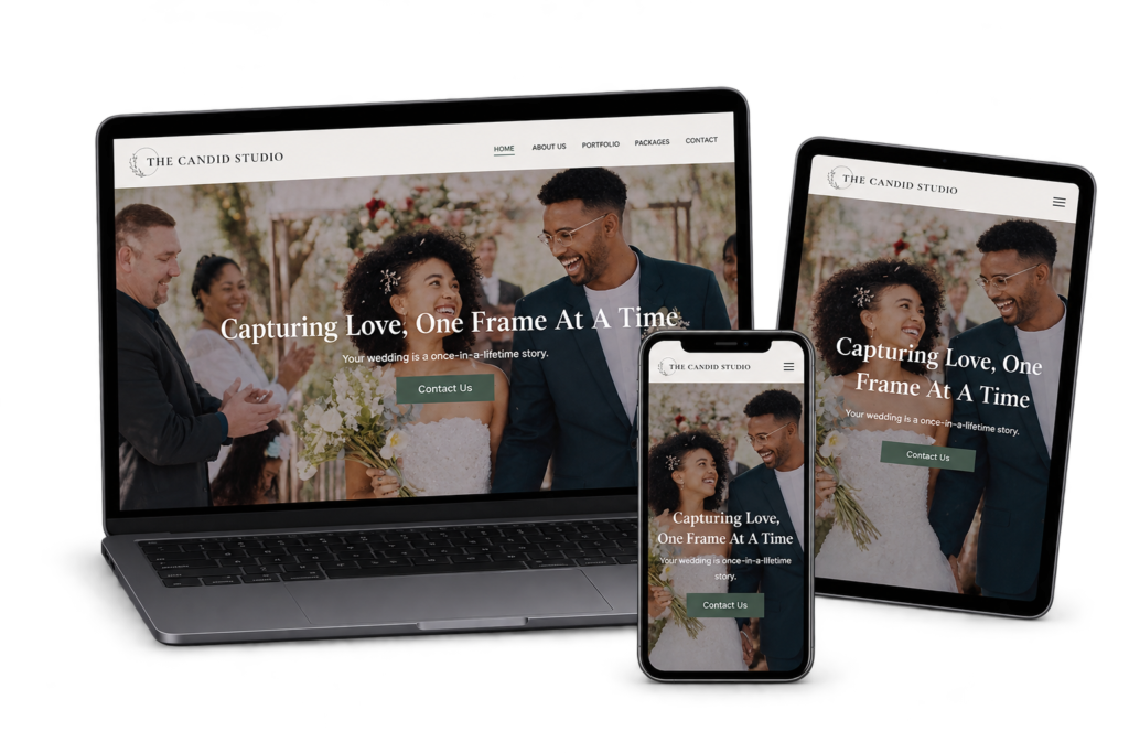 Wix Website For Wedding And Candid Photography Business